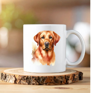 Akvarell Labrador Golden Personalisera Jumbo Mugg