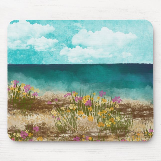 Akvarell Landskap Havs Mousepad Musmatta (Framsidan)