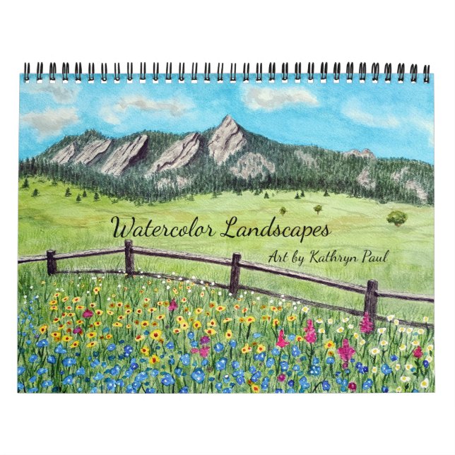 Akvarell landskaps konst vägg kalender 2027 (Omslag)