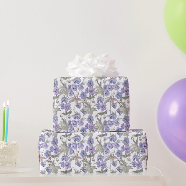 Akvarell Lavendel Blommig  Presentpapper (Festgåvor)