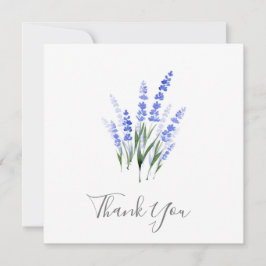 Akvarell Lavendel Bouquet Tack Kort