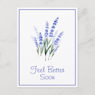 Akvarell Lavendel Bouquet Vykort
