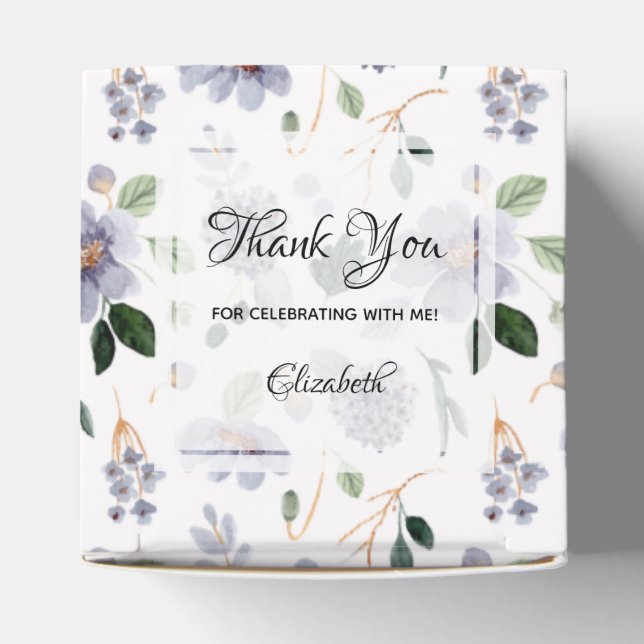 Akvarell Lavendel Lila Blommor Presentaskar (Överdel)