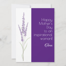 Akvarell lavendel lila mors dag julkort