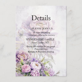 Akvarell Lavendel Peony Tilläggskort