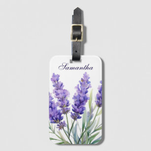 Akvarell Lavendelblommor Bagagebricka