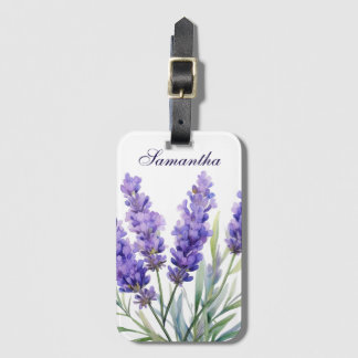 Akvarell Lavendelblommor Bagagebricka