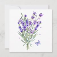 Akvarell Lavendelblommor 