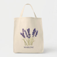 Akvarell Lavendelblommor Lila Blommor