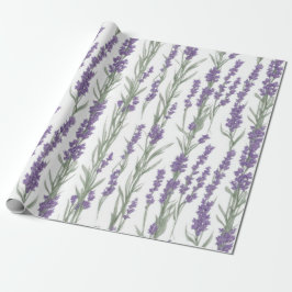 Akvarell Lavendelblommor Presentpapper