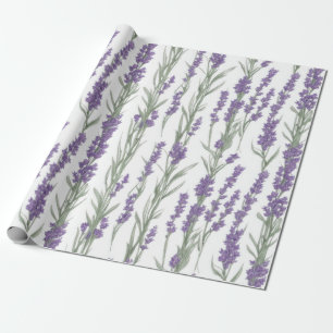 Akvarell Lavendelblommor Presentpapper