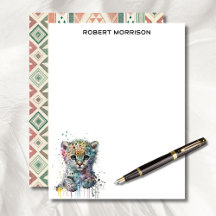 Akvarell Leopard Elegant Företagsbrevpapper