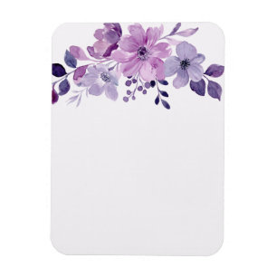 Akvarell lila blomsterbukett magnet