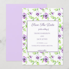 Akvarell Lila Viol Sparar Datum Inbjudningar