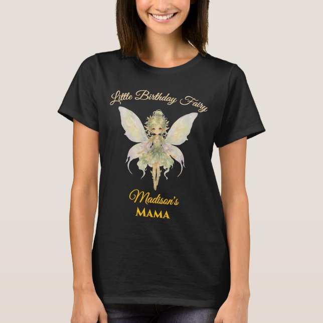 Akvarell Liten Älva Födelsedag  T Shirt (Framsida)