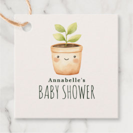 Akvarell Liten Grodd Bebis Shower Gåvor Etiketter