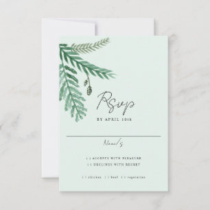 Akvarell Liten Palm RSVP-kort OSA Kort