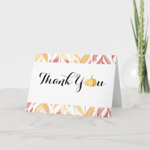 Akvarell Liten Pumpa Vikad Tacksamhetskort Kort
