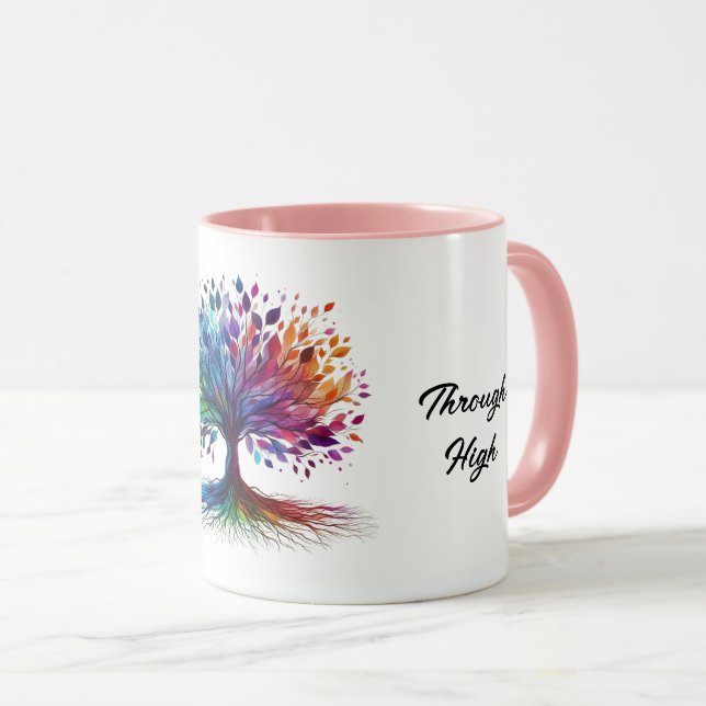 Akvarell livets träd Inspirerande Mugg (Framsida höger)