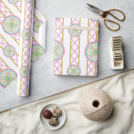 Akvarell Ljus Mahjong-medaljong Presentpapper