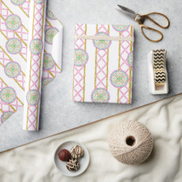 Akvarell Ljus Mahjong-medaljong Presentpapper