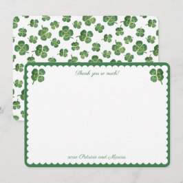 Akvarell Lucky In Love St Patricks Bröllopsdusch Tack Kort