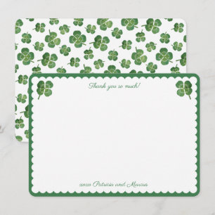 Akvarell Lucky In Love St Patricks Bröllopsdusch Tack Kort
