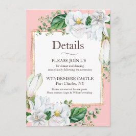 Akvarell Magnolia Rodnad Tilläggskort