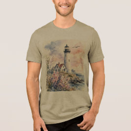 Akvarell-målad fyr t shirt