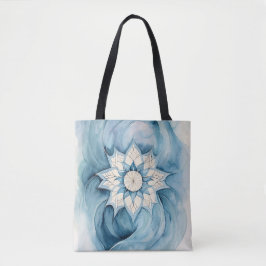 Akvarell mandala blomsterkonst tygkasse