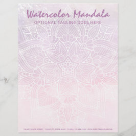 Akvarell Mandala Holistisk Healing & Andlighet Brevhuvud