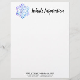 Akvarell Mandala Metafysisk Andlig Yoga Brevhuvud