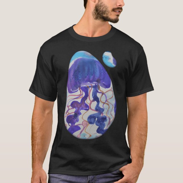 Akvarell maneter t shirt (Framsida)