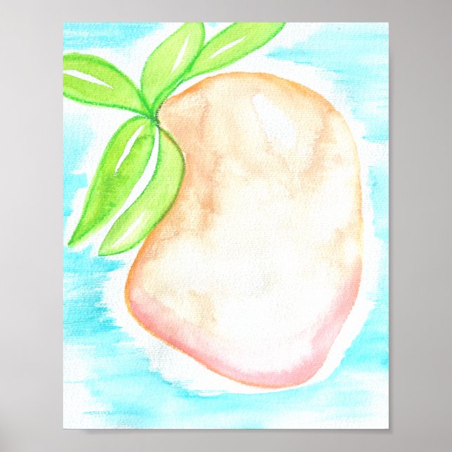 Akvarell Mango Originalkonst Poster (Framsidan)