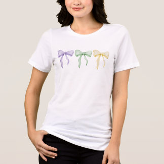 Akvarell Mardi Gras Färg slingor Lila Grön Guld T Shirt