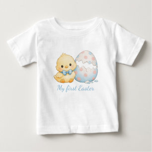 Akvarell Min Första Påsk Kyckling T-shirt för Småb