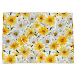 Akvarell Mjuk Gul Tusenskönas Vit Blommig Mönster