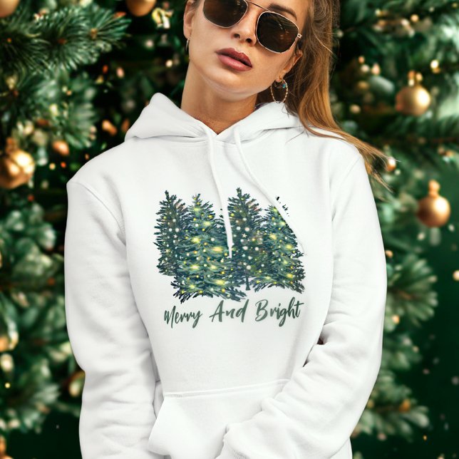 Akvarell Modern Glad Och Ljuvlig Julgran T Shirt (Skapare uppladdad)