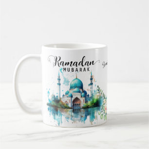 Akvarell moské Ramadan mubarak Mugg
