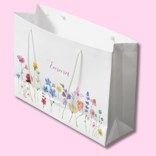 Akvarell Namn Vildblomma Minimalistisk Boho