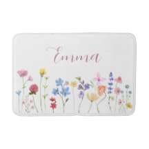 Akvarell Namn Vildblomma Minimalistisk Boho