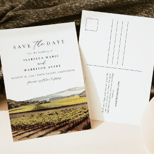 Akvarell Napa Valley Sonoma Kalifornien Vinyeard Vykort