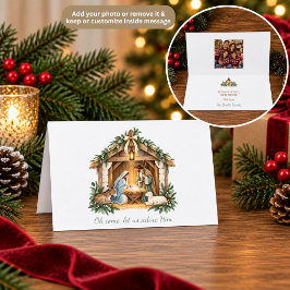 Akvarell Nativitets scen Religiös Julkort Tack Kort