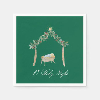 Akvarell Nativity Pappersservett