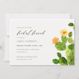 AKVARELL ÖKEN KAKTUS BLOMSTERLIG BRUDMIDDAG INBJUDNINGAR