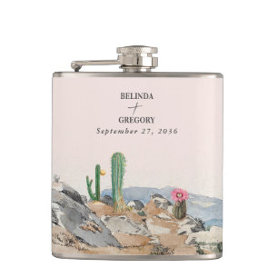 Akvarell Ökenkaktus Boho Bröllop Fickplunta