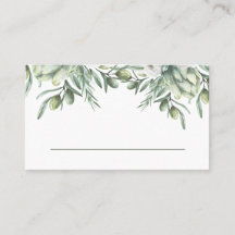 Akvarell olivträd. Elegant italiensk blomsterbröll