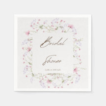 Akvarell Ömtålig Bröllopsdusch för Vildblommor