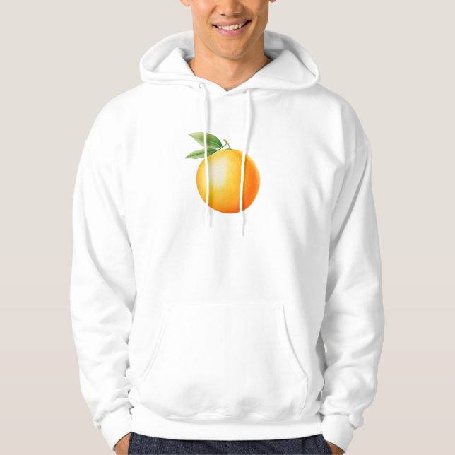 Akvarell Orange Hoodie (Framsida)