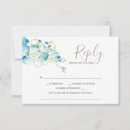 Akvarell Orkidé Blomma Svar RSVP-kort